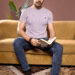 Premium Patterned Lilac T-Shirt – Casual Comfort