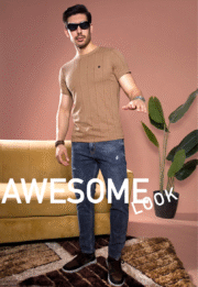 Classic Brown Textured T-Shirt – Bold & Stylish